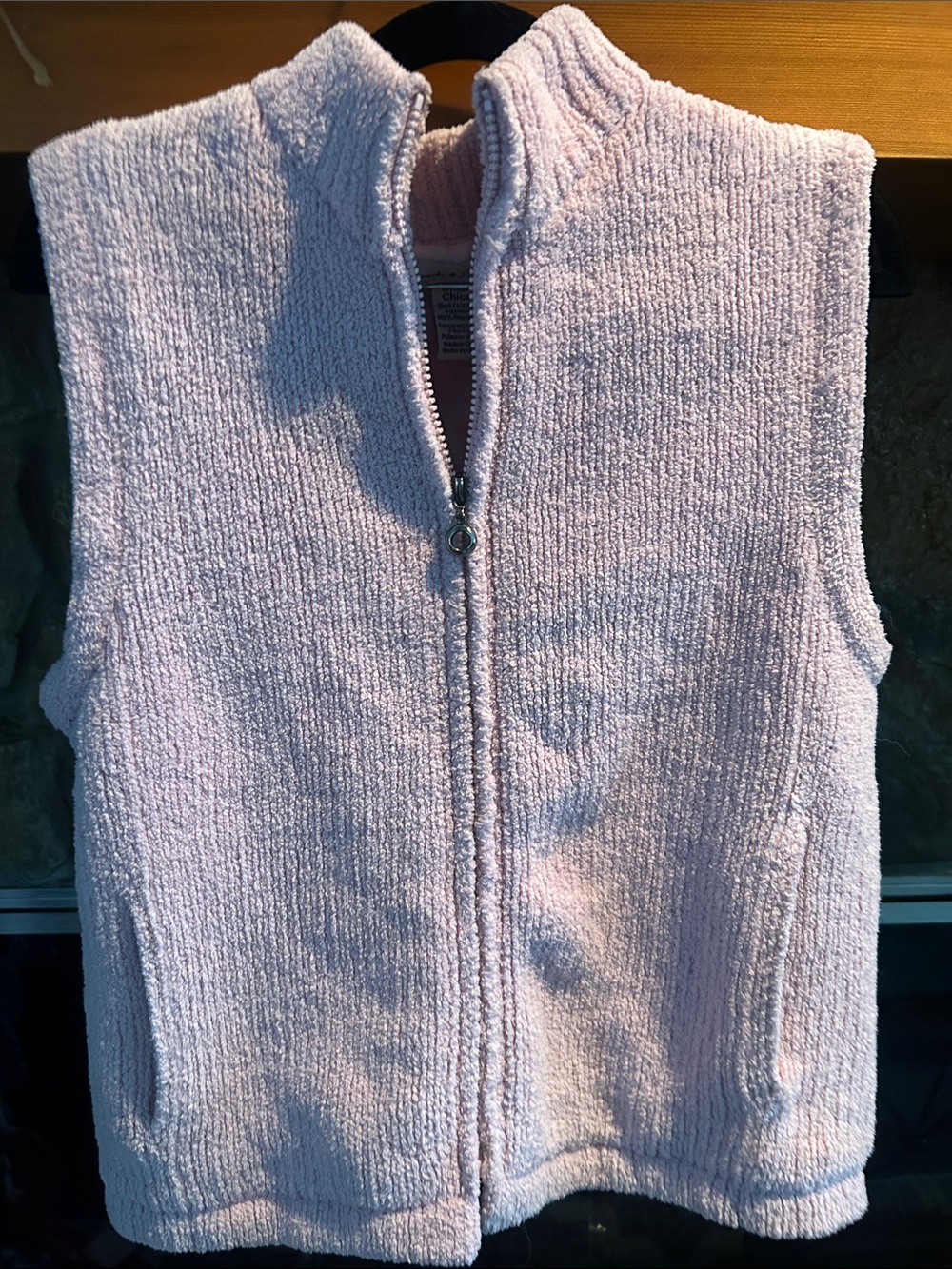 Tranquility by Colorado Clothing Light Pink Plush Zip-Front Vest